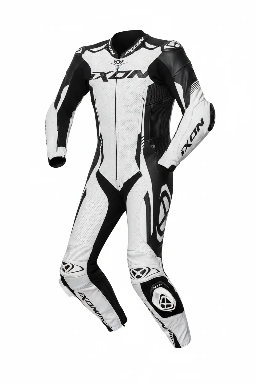 t*0様 IXON レーシングスーツ　VORTEX2 Mサイズ 黒白 Ixon Vortex 2 Men's Racing Suit | Perforated Leather