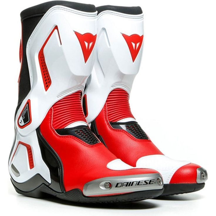 バイクウェア・装備 Dainese racing boots red and white. Dainese Torque 3 Out Road Racing Boots White Red Black MotoGP