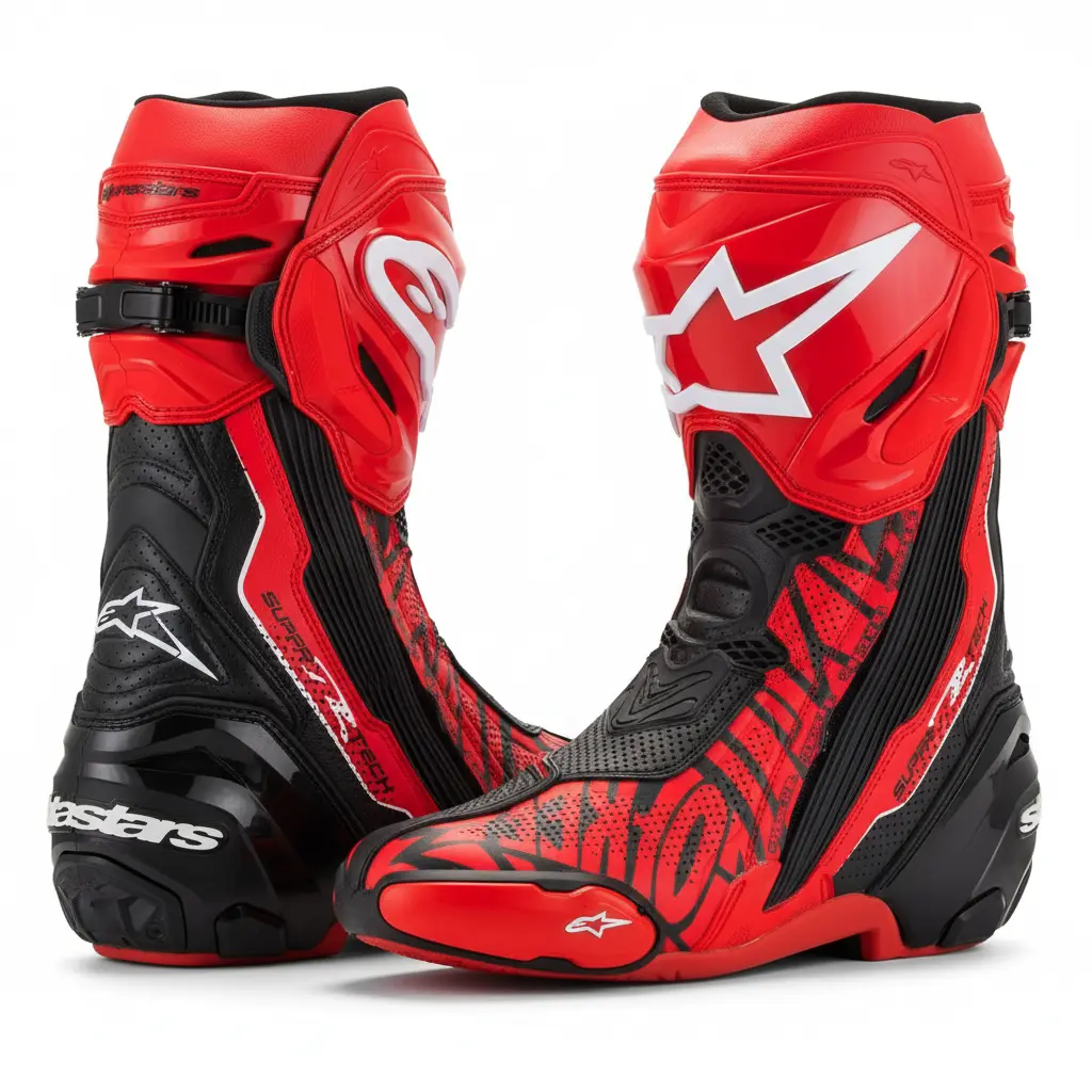 Alpinestars Supertech R Boots Red/Black | Eagle Moto