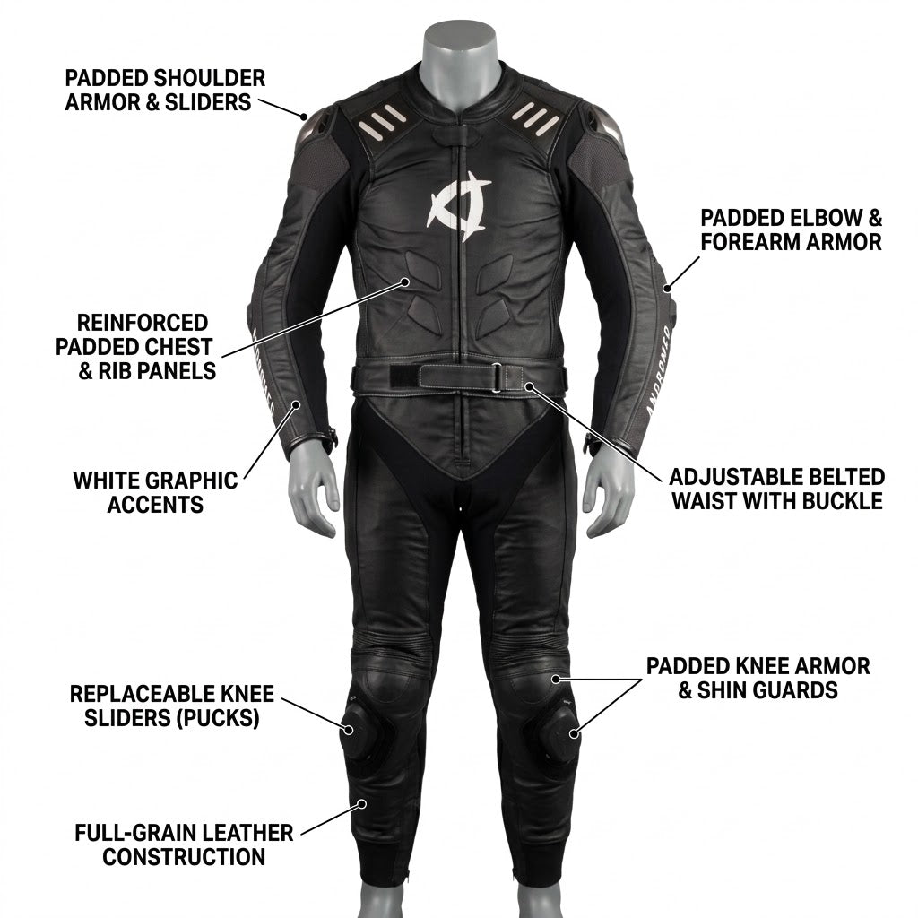 Andromeda Men's Leather Motorcycle Racing Suit