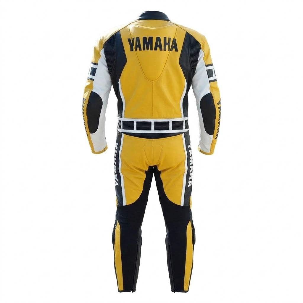 Yamaha Leather Racing Bundle – Suit, Gloves & Boots | Yellow/Black/White
