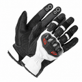 Zenith Star Sport Motorcycle Gloves — Black White | Carbon Knuckle Street Protection