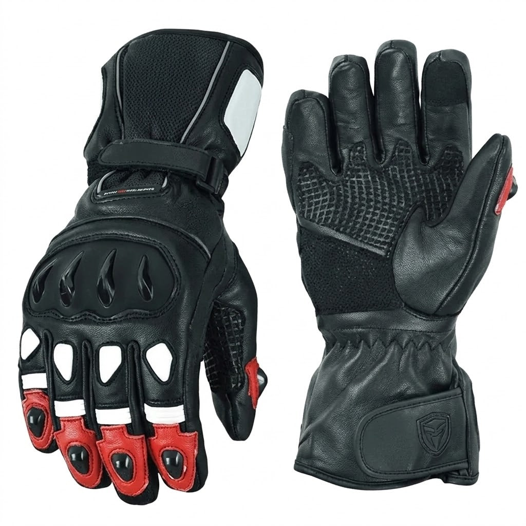 Eagle Moto Sport Rider Bundle – 2-Piece Textile Suit, Gloves & Boots | Black/Red/Grey