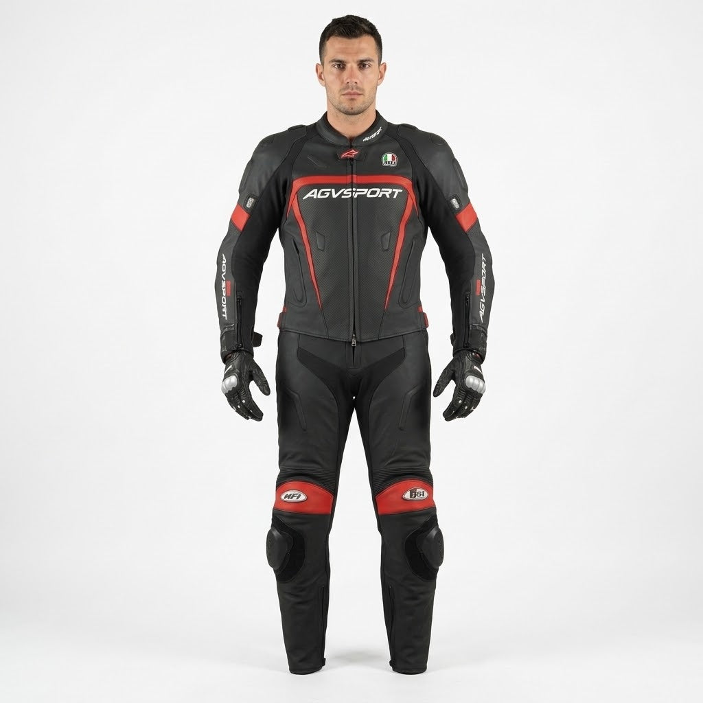 AGVSport Willow Perforated Men's Motorcycle Leather Suit