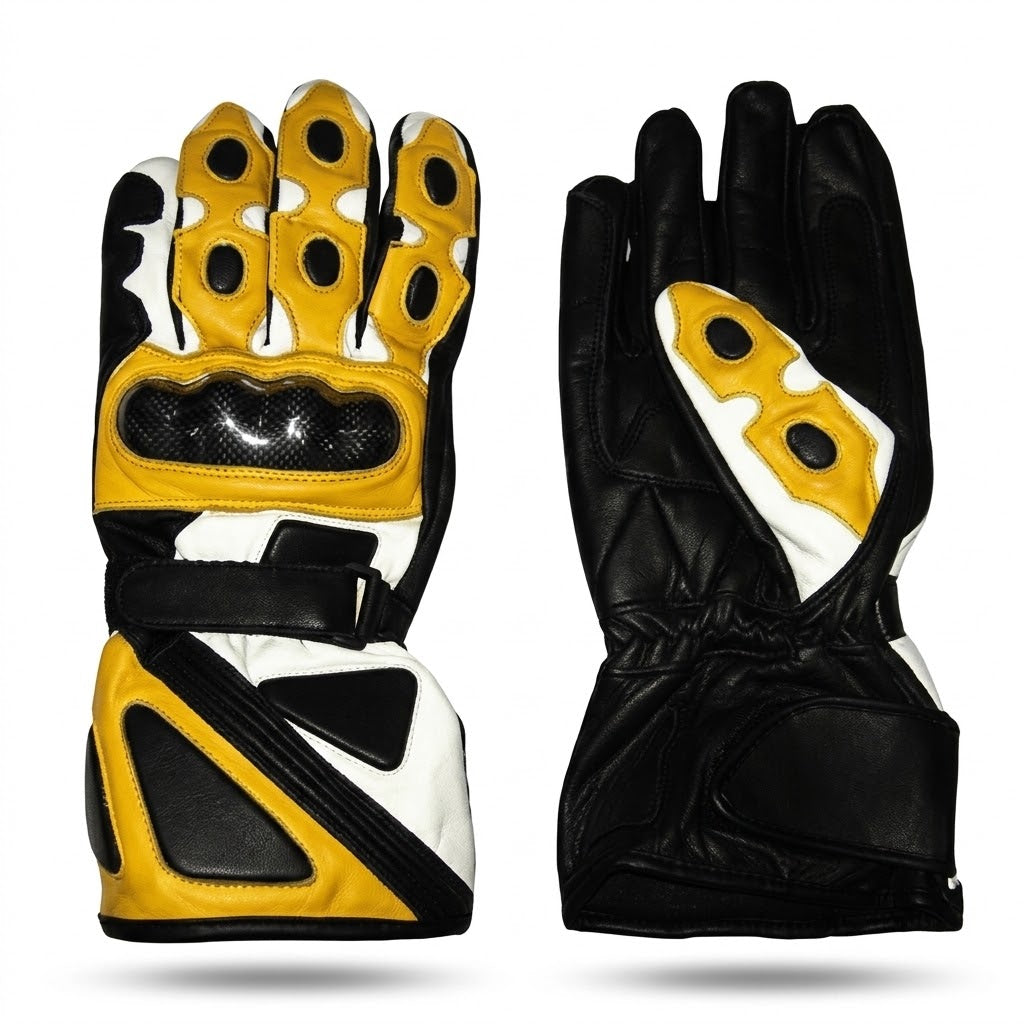 Yamaha Leather Racing Bundle – Suit, Gloves & Boots | Yellow/Black/White