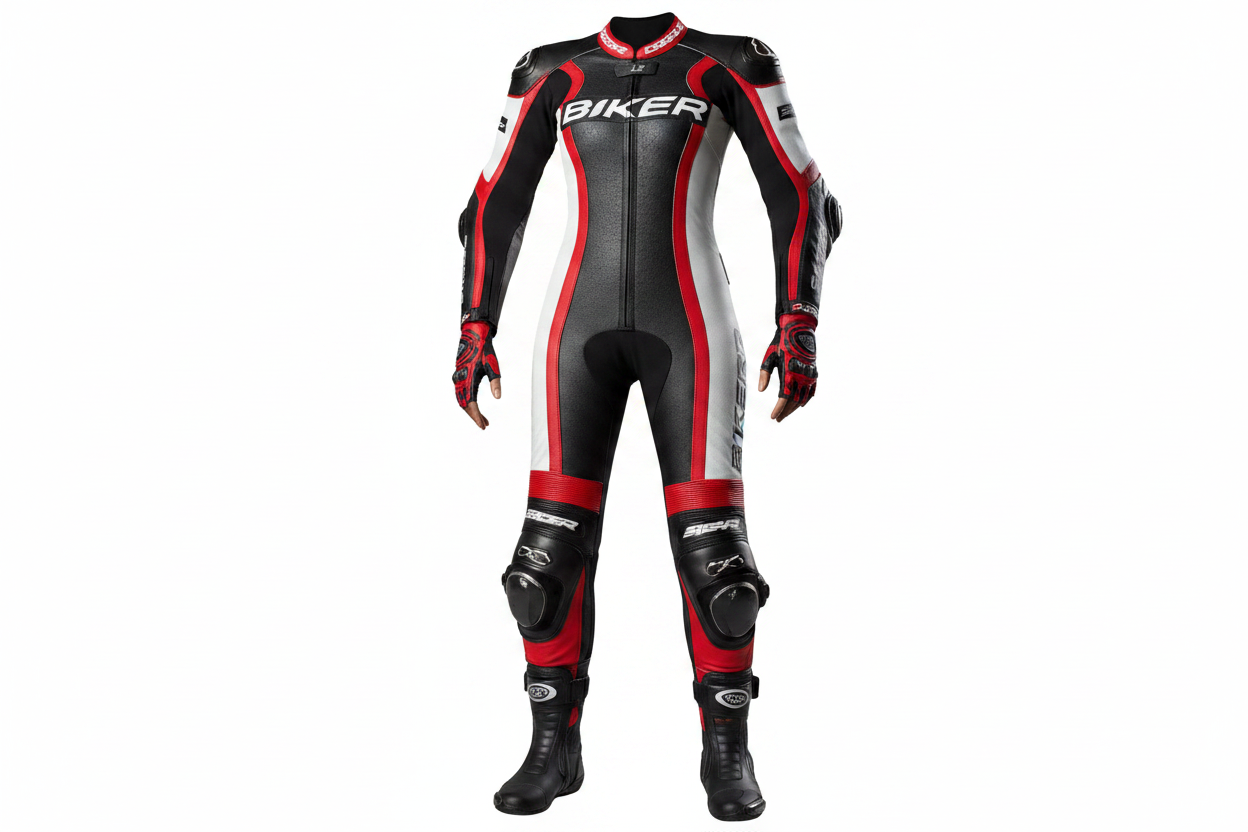 Biker Women's Full Racing Suit - Front