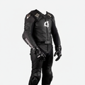 Andromeda Men's Leather Motorcycle Racing Suit - All Black Stealth