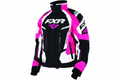 FXR Adrenaline Women's Motorcycle Riding Jacket Black Pink White Front View