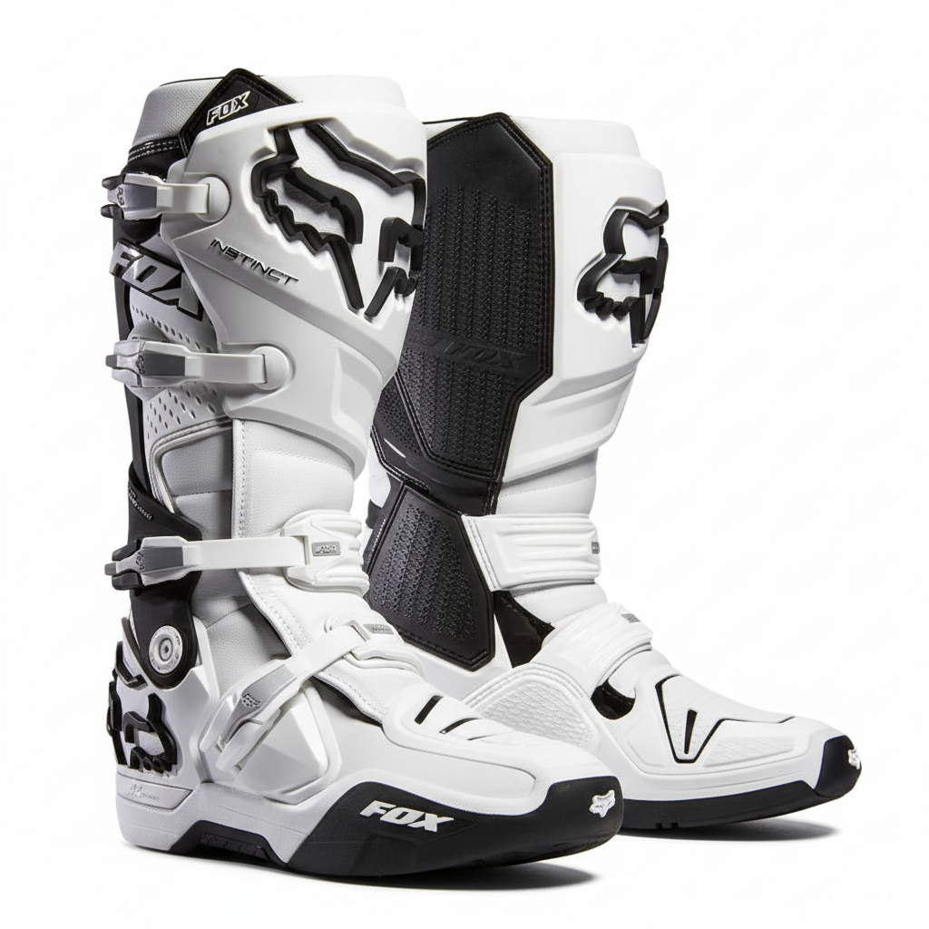 Fox Racing Instinct MX Motocross Enduro Boots - All White