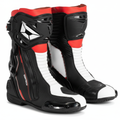 Gritech Men's Motorcycle Racing Boots - Black White Red