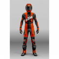 KTM Men's Leather Motorcycle Racing Suit - Orange Black