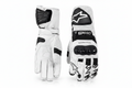 Alpinestars GP Pro Motorcycle Racing Gloves White Black Multi-Dome Knuckle Perforated Leather Pair