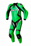 RST Tractech Evo 4 Men's One-Piece Motorcycle Racing Leather Suit Neon Green Black White
