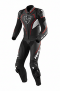 REV'IT! Vertex Pro Men's One-Piece Motorcycle Racing Leather Suit Black White Red