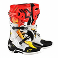 Alpinestars Tech 10 MX Motocross Boots - Red White Black Neon Yellow Dakar Edition