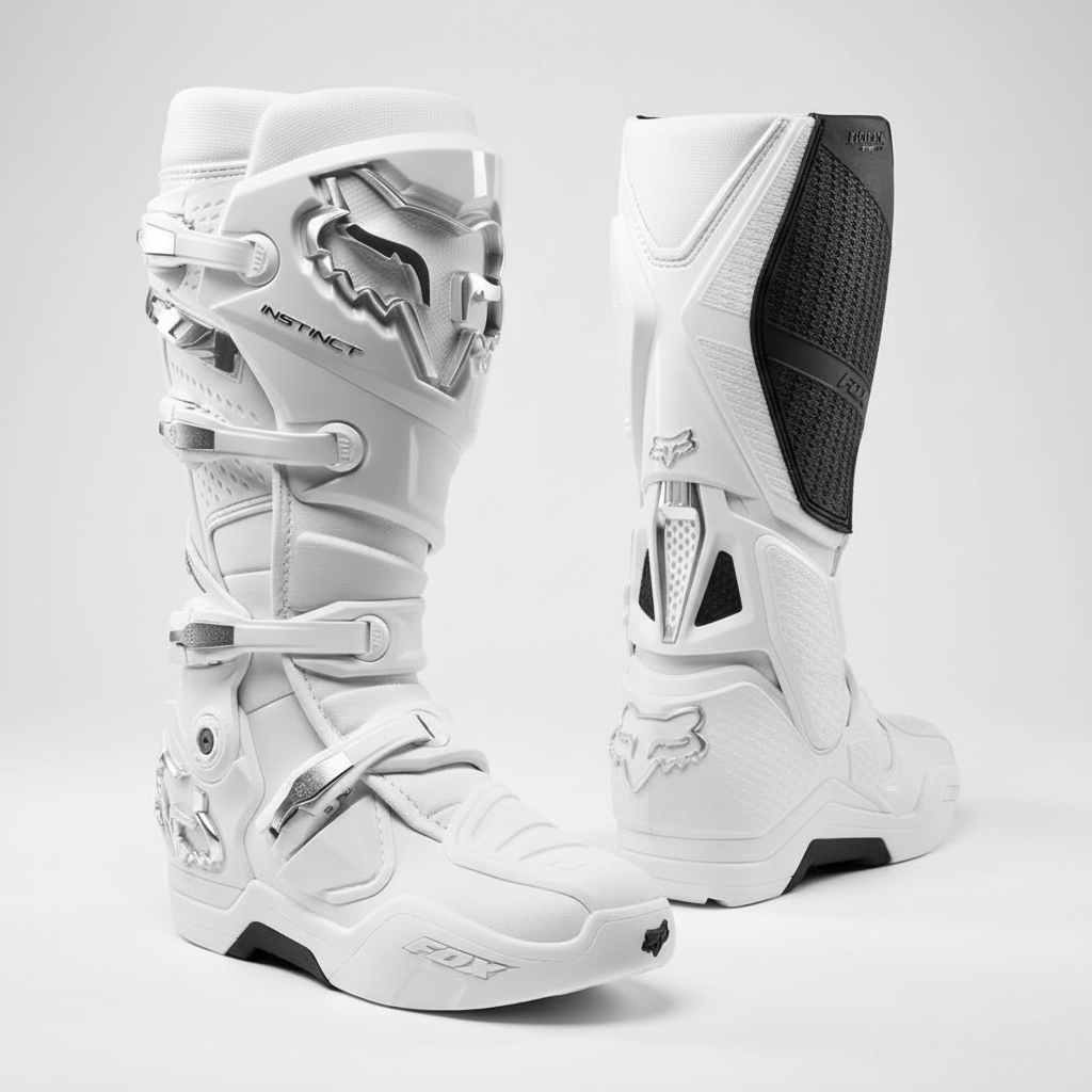 Fox Racing Instinct MX Motocross Enduro Boots - All White