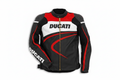 Ducati Sport Leather Motorcycle Jacket Black White Red