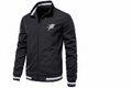 Suzuki Hayabusa GSX1300R Bomber Jacket Front View All Black