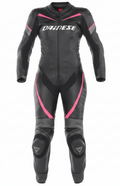 Dainese Women's Black Pink Racing Suit Front View