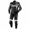 IXS Men's Leather Motorcycle Racing Suit - Black White