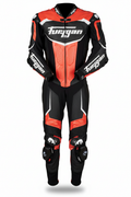 Furygan GP 2 Men's One-Piece Motorcycle Racing Leather Suit Black Red White