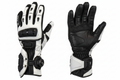Knox Motorcycle Racing Gloves White Black BOA Closure Front and Back View