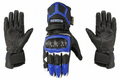 Azure Motorcycle Racing Gloves Blue Black White Carbon Fiber Knuckle Keprotec Palm