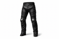 Heavy Duty Leather Motorcycle Pant All Black Carbon Fiber Knee Armor