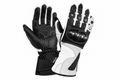 Nerve Motorcycle Racing Gloves Black White Carbon Fiber Knuckle Perforated Leather Pair