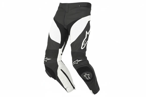 Alpinestars Leather Motorcycle Racing Pant Black White