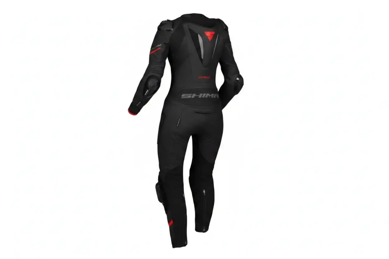 SHIMA Women's Leather Racing Suit – Black Red | Eagle Moto – Eagle