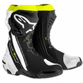 Alpinestars Supertech R Motorcycle Racing Boots - Black White Neon Yellow