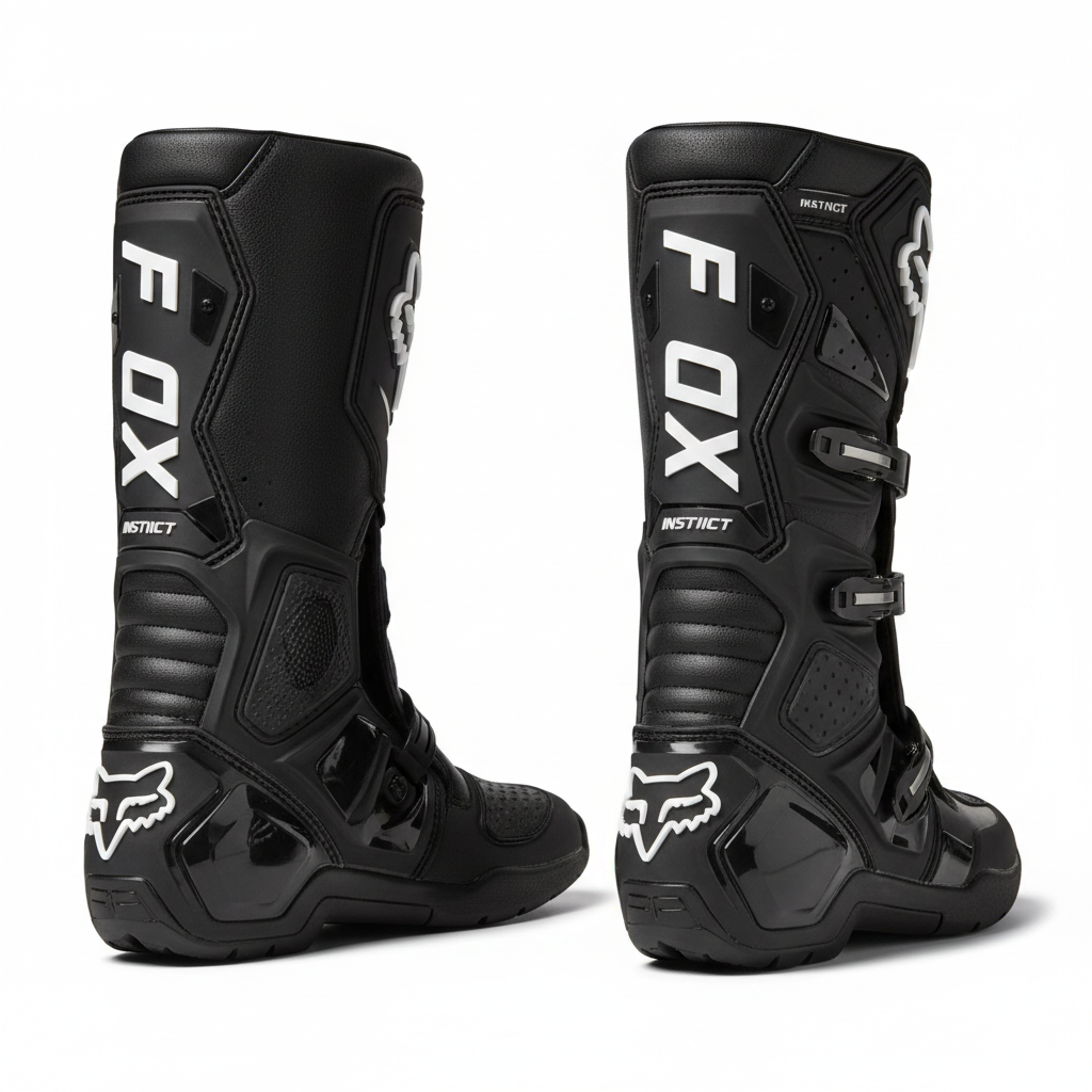 Fox Racing Instinct MX Motocross Enduro Boots - All Black Stealth Edition