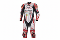 Honda Dream Women's Red White Black Leather Motorcycle Racing Suit