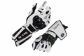 Shannofeng Motorcycle Racing Gloves White Black Premium Leather Pair