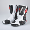 Pro-Biker Speed Q5 Road Racing Motorcycle Boots - White Black Red