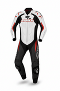 Spidi Supersport Wind Pro Men's One-Piece Motorcycle Racing Leather Suit White Black Red