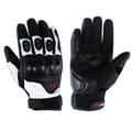 Xpro Sport Motorcycle Gloves — Black White | Hard Knuckle Street & Track Protection