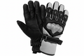 Nerve Motorcycle Winter Gloves Black Grey Mesh Knuckle Armor Waterproof Thermal