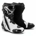 Alpinestars Supertech R Men's Motorcycle Racing Boots - Black White