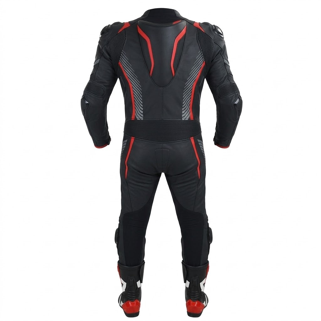Eagle Moto Carbon Pro Racing Bundle – One-Piece Suit, Gloves & Boots | Black/Red