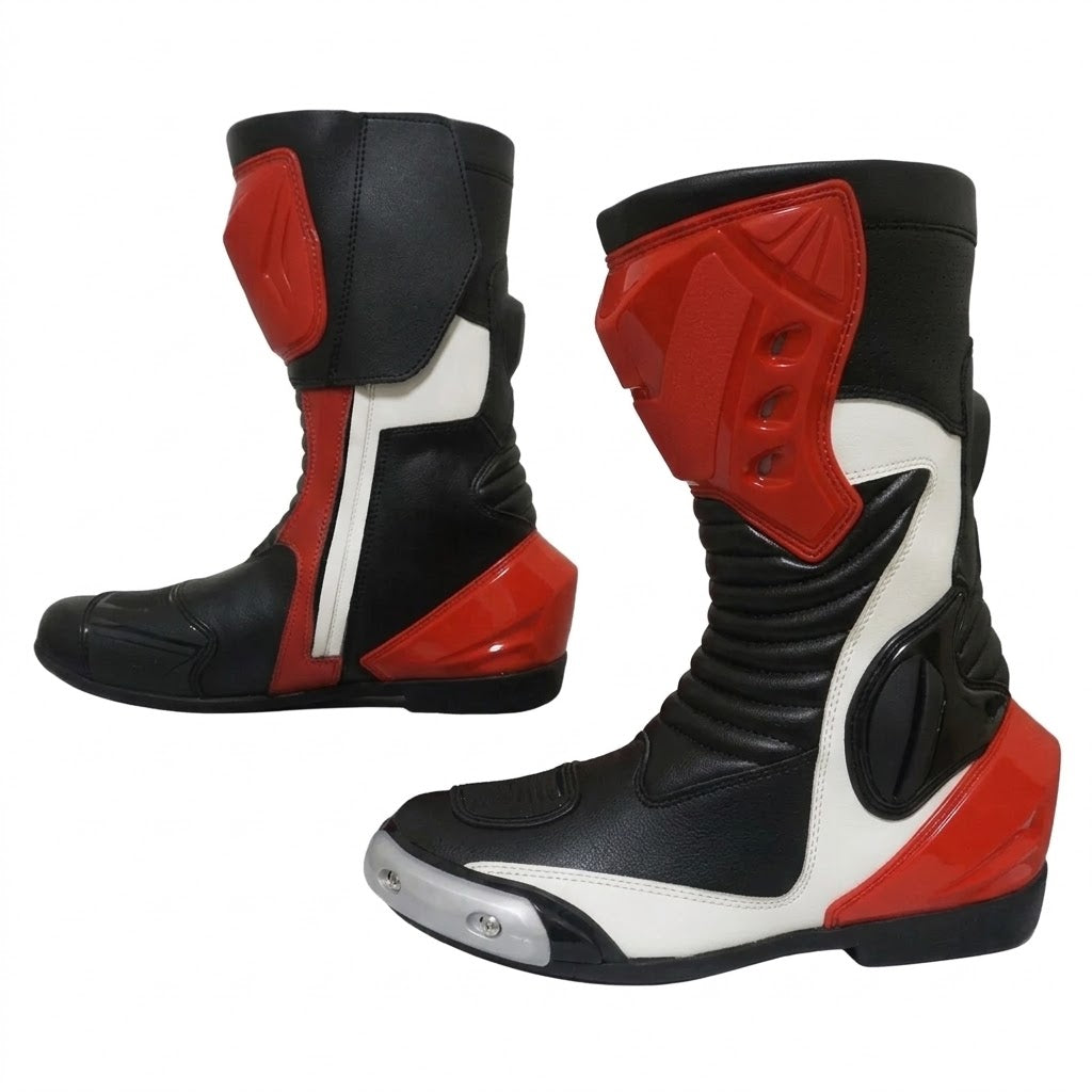 Eagle Moto Carbon Pro Racing Bundle – One-Piece Suit, Gloves & Boots | Black/Red