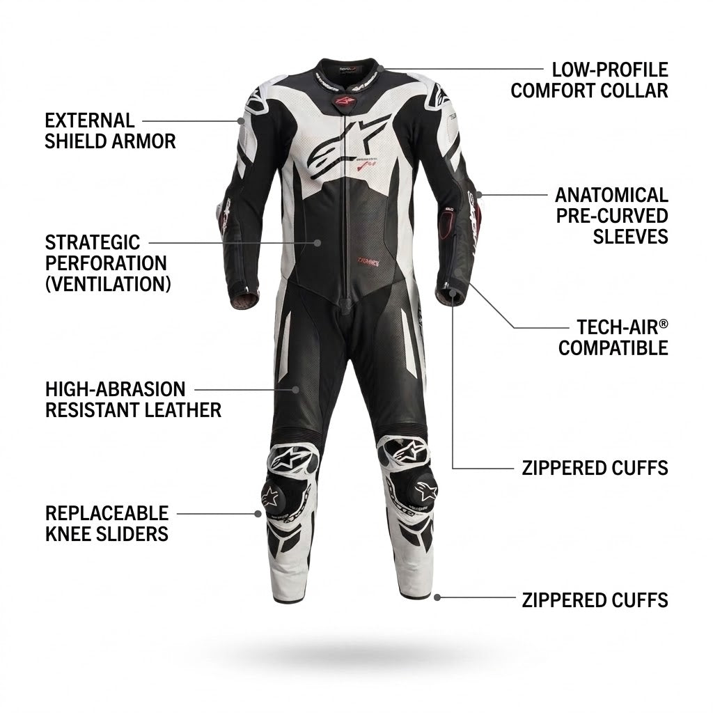 Alpinestars Men's Leather Motorcycle Racing Suit