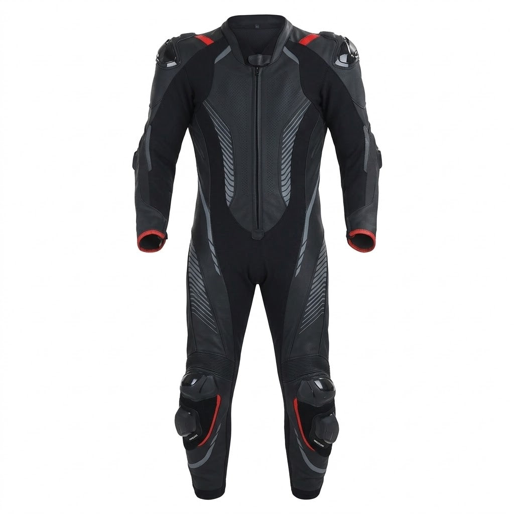 Eagle Moto Carbon Pro Racing Bundle – One-Piece Suit, Gloves & Boots | Black/Red